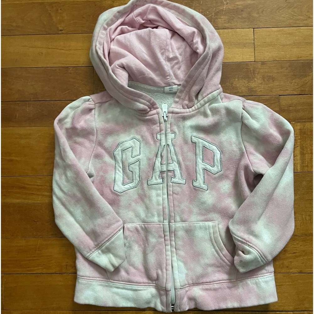 Baby Gap Pink TieDye Zipped Hoodie